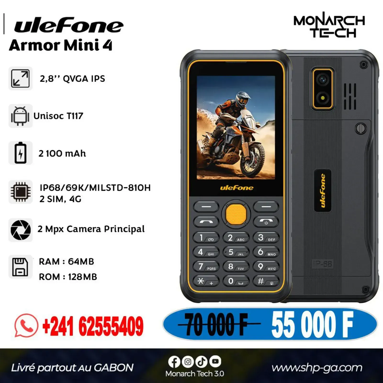 Main Photo - Marketplace | Téléphone Ulefone Armor Mini 4, Petit paris, Libreville, Gabon | Electronics & Media 