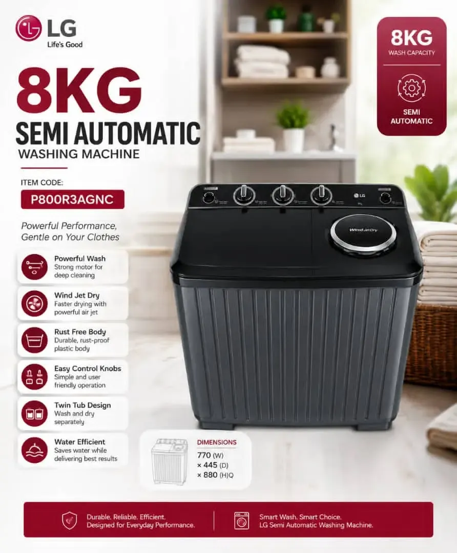 Main Photo - Marketplace | Machine A Laver 8Kg Semi Automatique, Akwa, Douala, Cameroon | Home, Food & Garden  > Bathroom